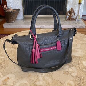 Coach 21140 Textured Leather Legacy Satchel Shoulder Bag